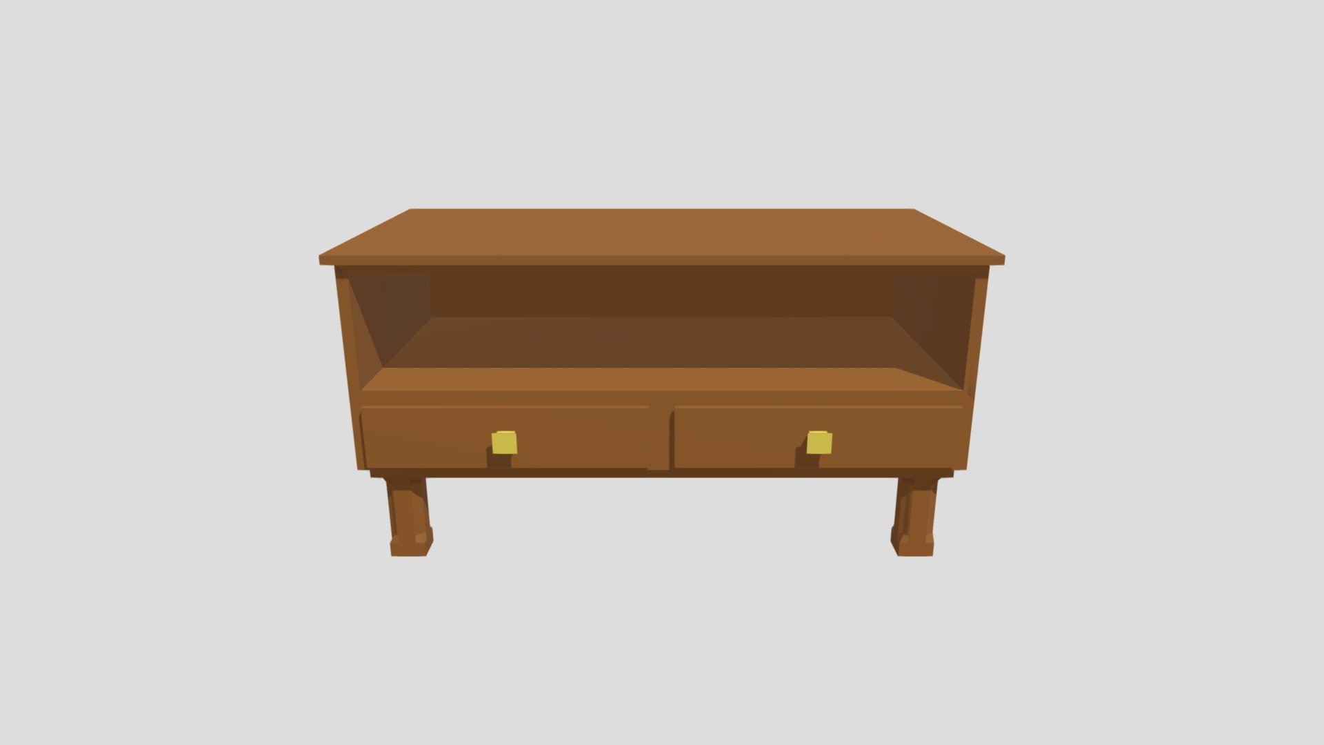 Low Poly, Old-Style TV Stand - Download Free 3D model by itslerm ...