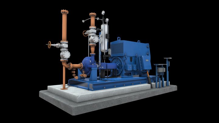 Industrial Pump - 02 3D Model
