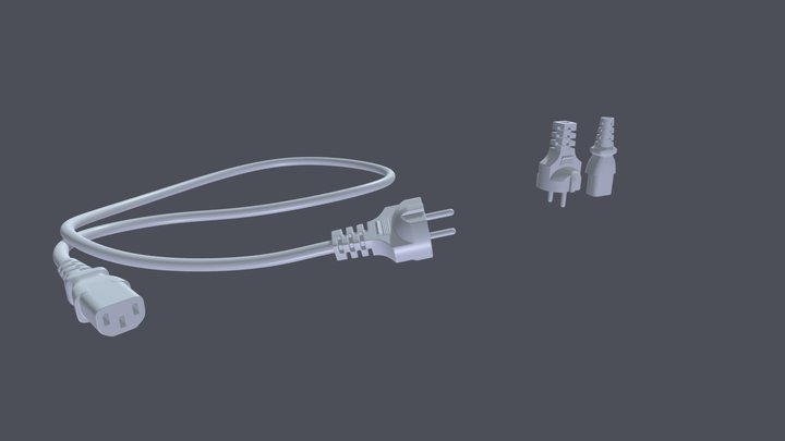Power cable_hight-poly 3D Model