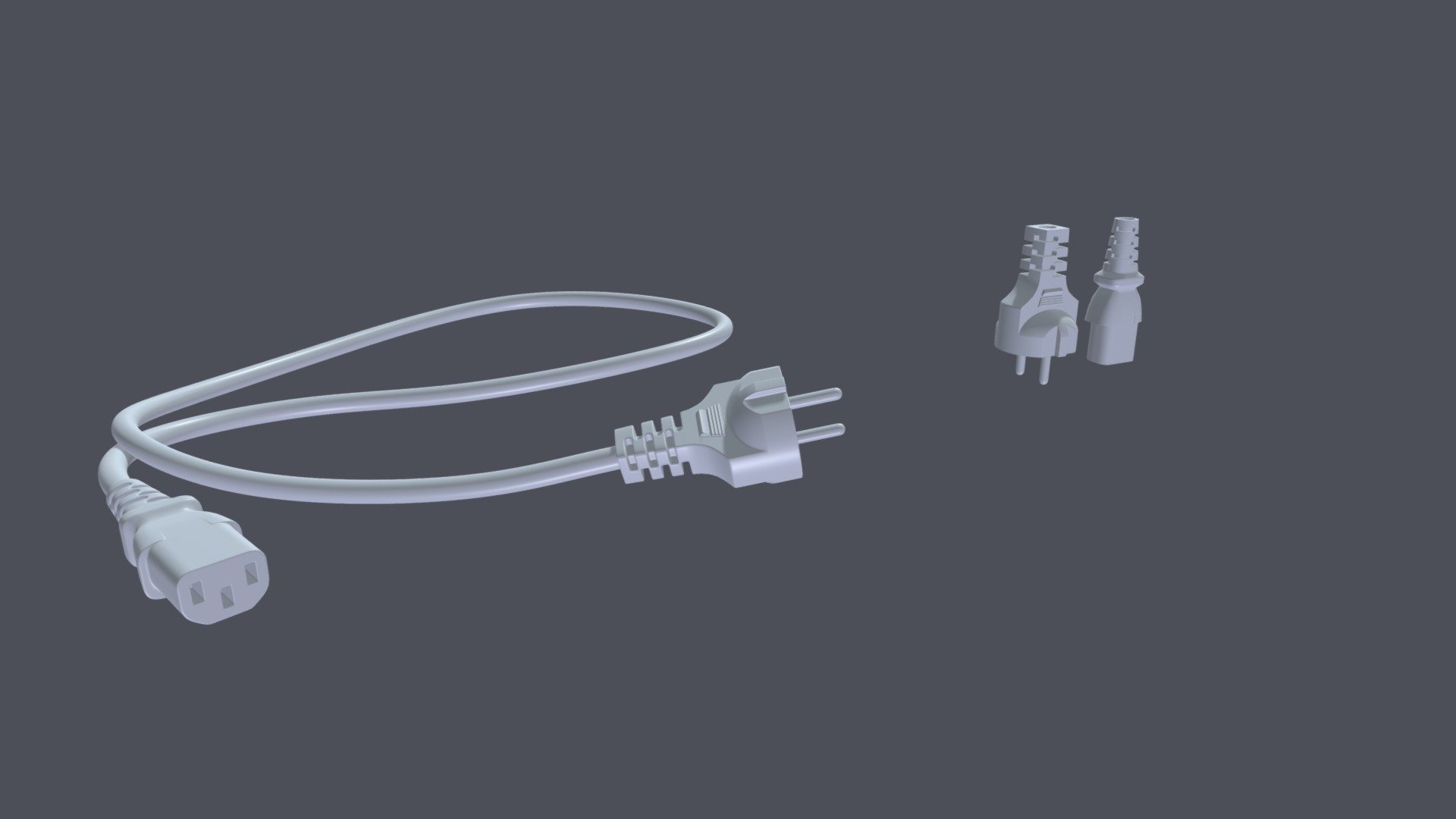 Power cable_hightpoly Download Free 3D model by