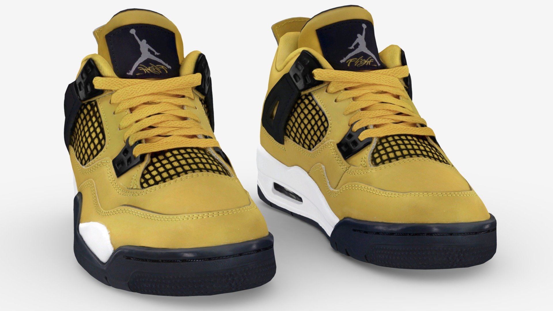 Nike Air Jordan 4 Retro Tour Yellow — Sketchfab embed 3D viewer