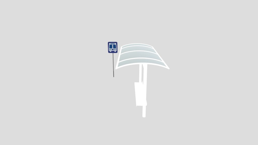 Mexican Bus Stop Parabus Lowpoly