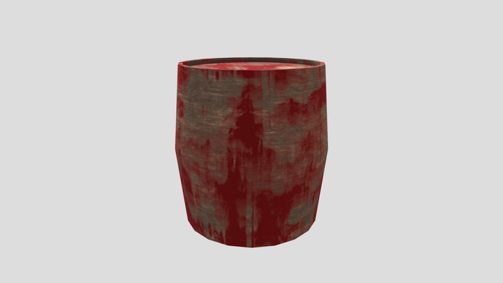 Blood On Barrel V1 | Low Poly 3D Model