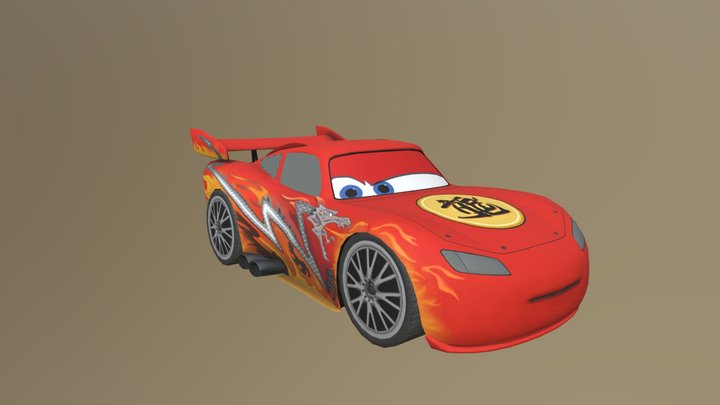 Dragon Lightning McQueen Cars 2 PC 3D Model