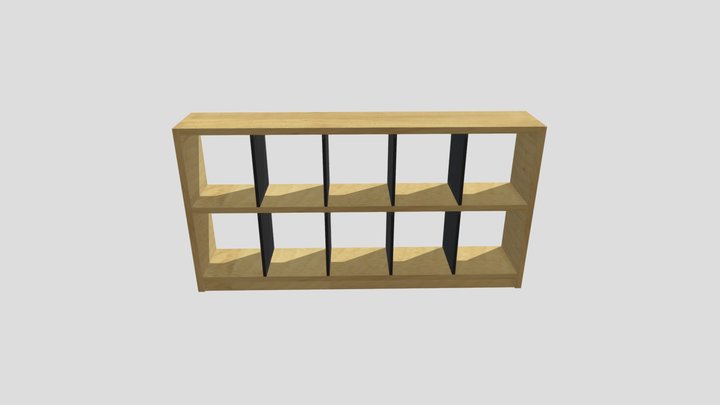Librero de Madera 3D Model