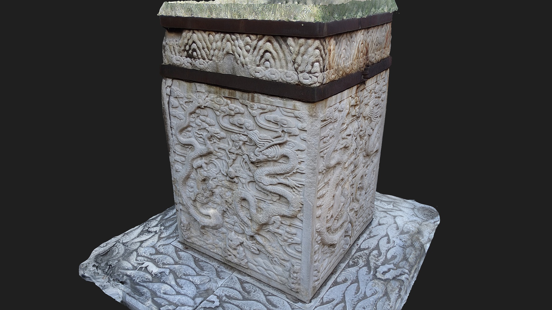 3D model 2016-09 – Beijing 07 - This is a 3D model of the 2016-09 - Beijing 07. The 3D model is about a stone pillar with carvings.
