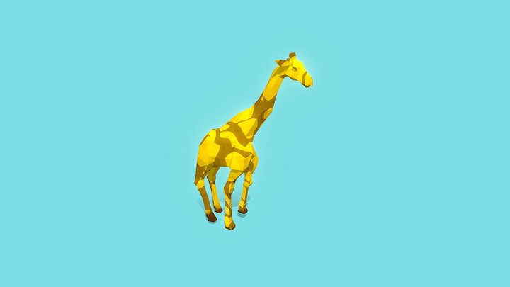 Giraffe_lowpoly_walk 3D Model