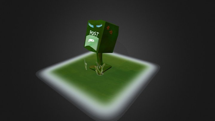 Green Mailbox 3D Model