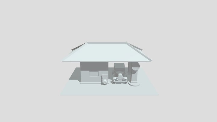 Antique Garage. 3D Model