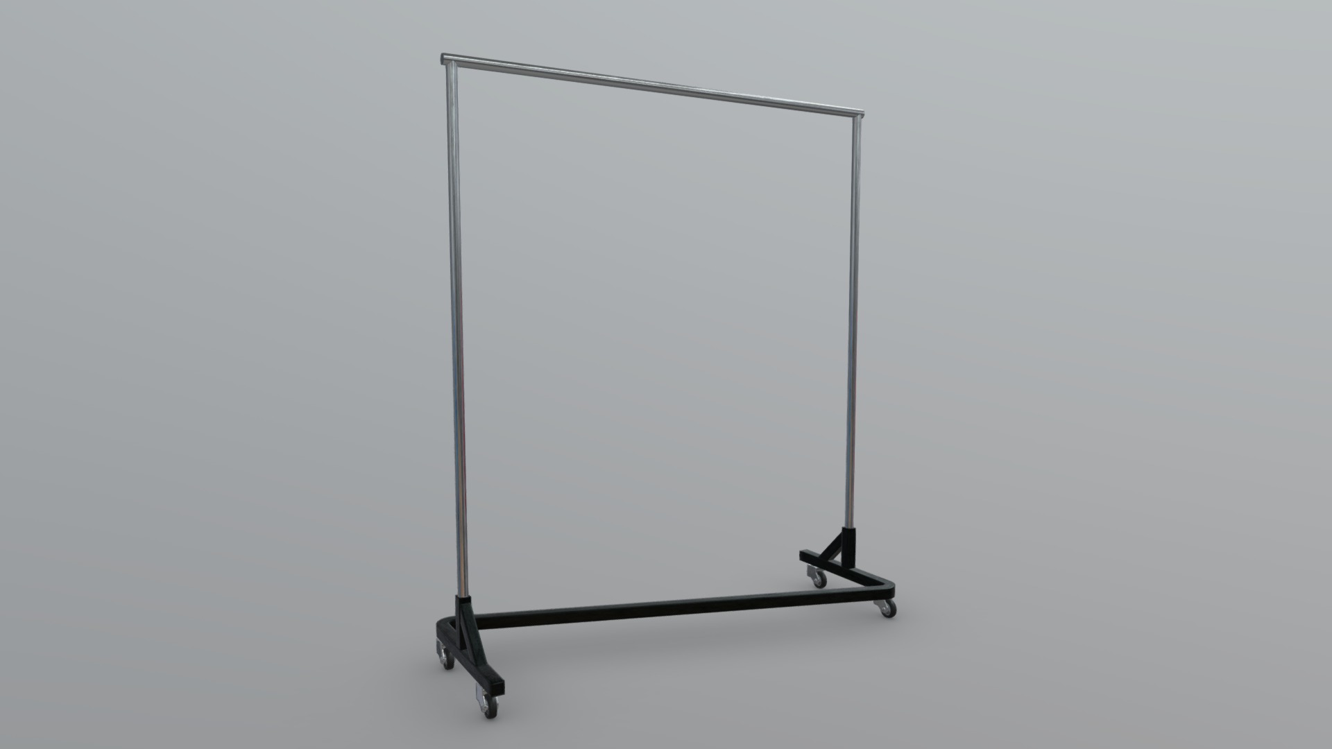 3D model Clothes Rack - This is a 3D model of the Clothes Rack. The 3D model is about a black and white chair.