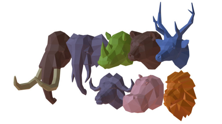 Animal Head Decor 3D Model