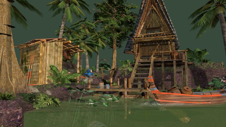 DAE Diorama - Eco house 3D Model