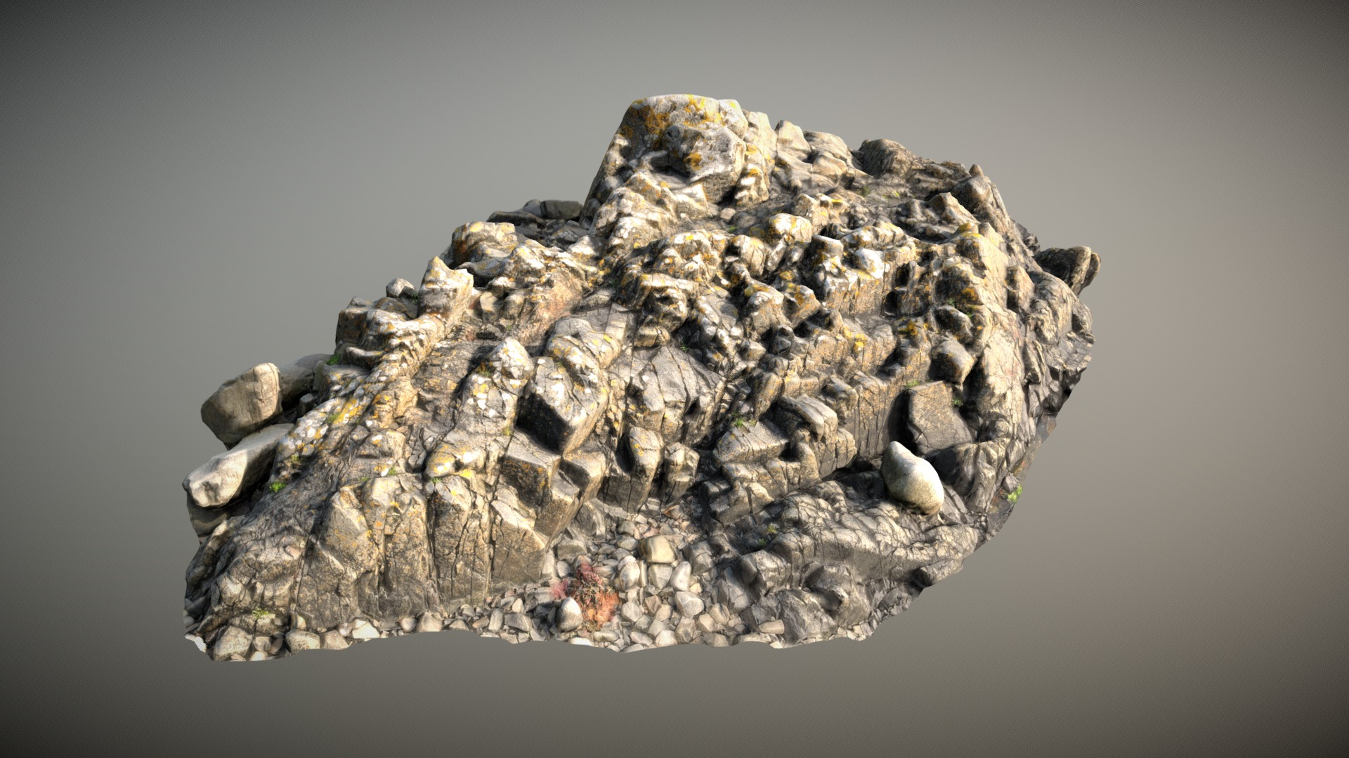 3D model Nature Rock Cliff R2 - This is a 3D model of the Nature Rock Cliff R2. The 3D model is about a pile of rocks.