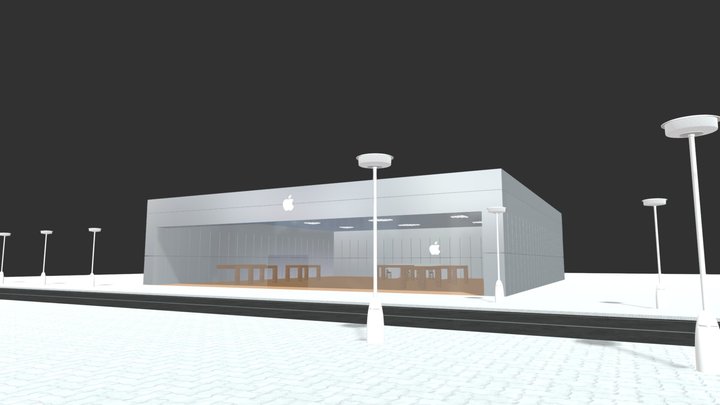 Apple Store (No props, only furniture) 3D Model