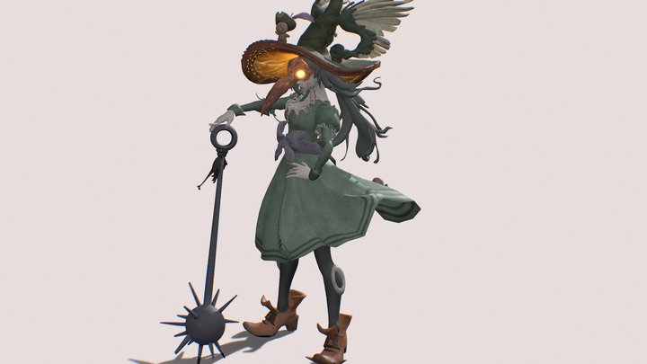 Hat Parasite Witch [fanart] 3D Model
