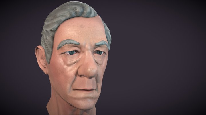 Zbrush Sculpt Sir Ian McKellen 3D Model