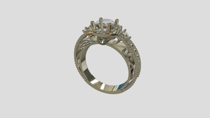 AHR033 goldring wedding engagement luxury – Free 3D Model STL