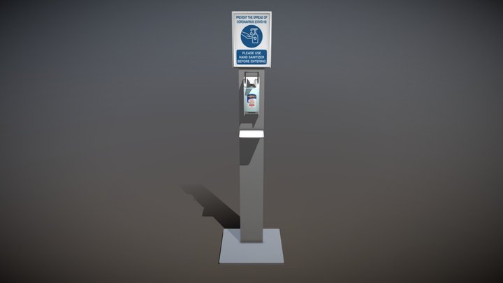 Covid-19 Sanitizer Station 3D Model