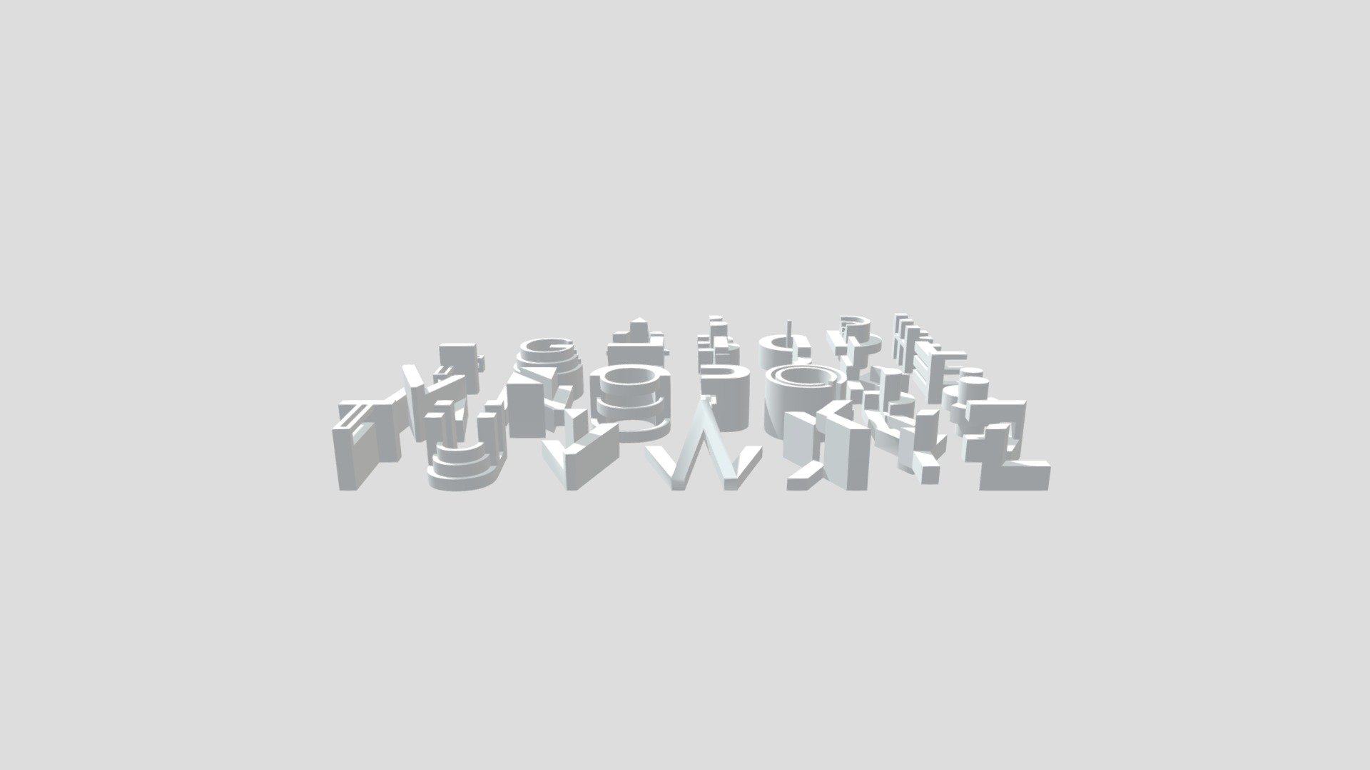 3D LETTERFORM_typefinal - 3D model by 3164892 [9b8e123] - Sketchfab
