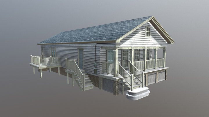 American wood house 3D Model