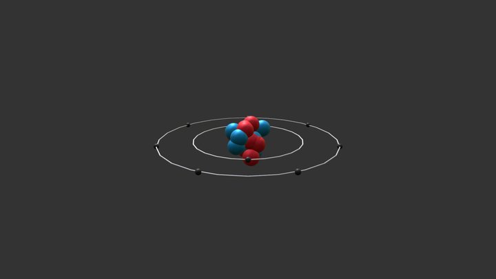 Fluorine Atom – Kostenloses 3D-Modell STL