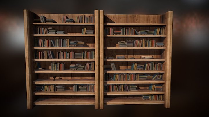 Bookshelves 3D Model