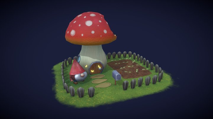 gnome's garden 3D Model