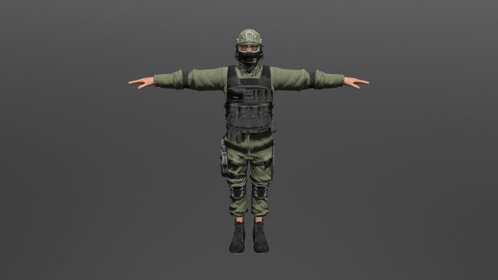 Tactical Response Officer 3D Model