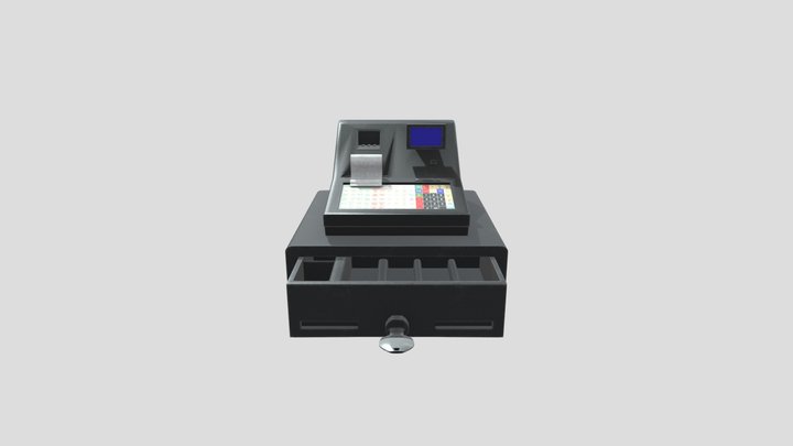 Retro Cash Register 3D Model