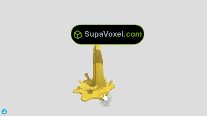 Yellow Paint Splash - Trellis 2 vs SupaVoxel