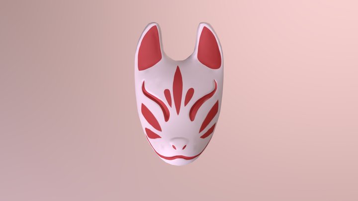 Kitsune Fox Mask 3D Model