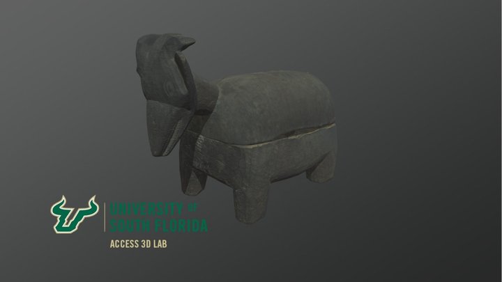 Wood Goat Box 3D Model