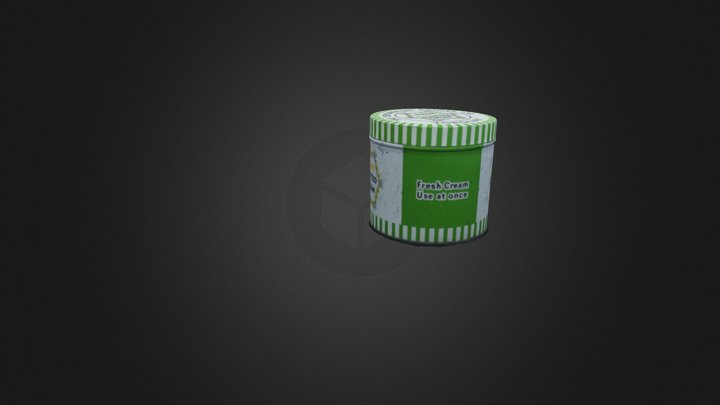 Devonshire clotted cream tin 3D Model