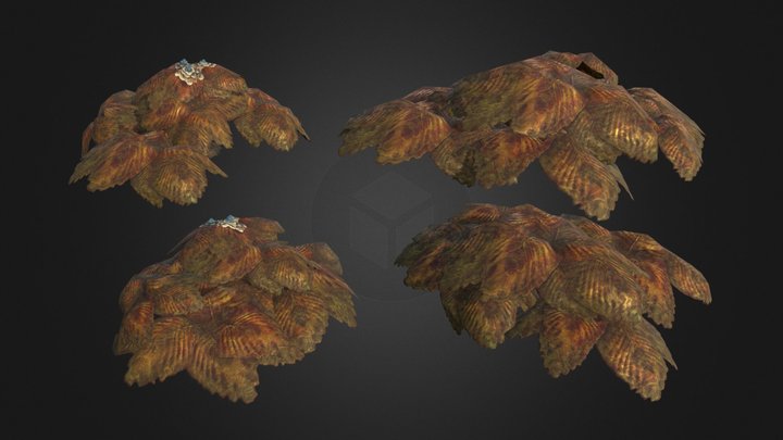 Swamp Fern (Orange) – Kostenloses 3D-Modell STL