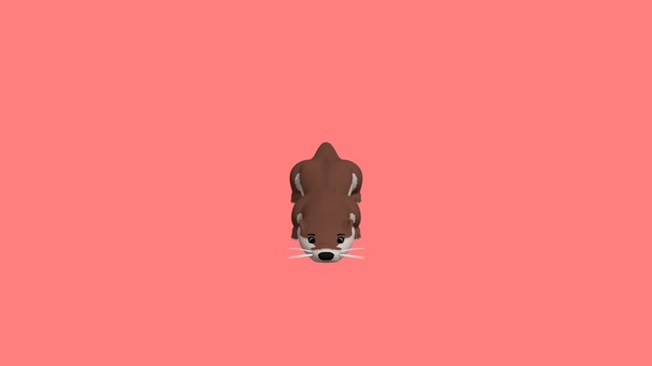 Otter hand puppet model 3D Model