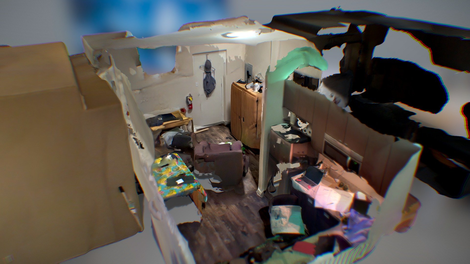 messy dorm - 3D model by OmarWasHere [9b983a9] - Sketchfab