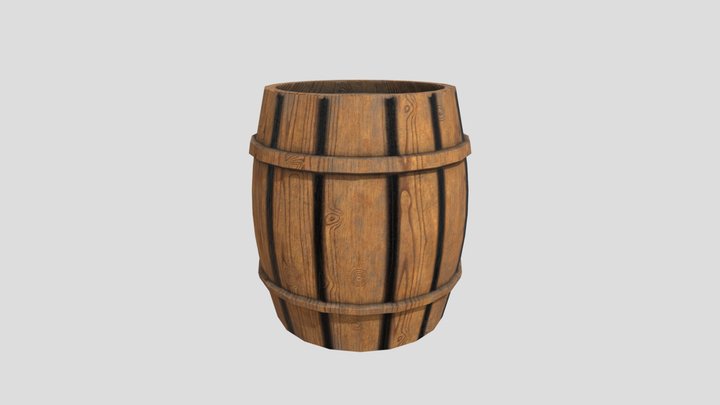Wooden barrel model 3D Model