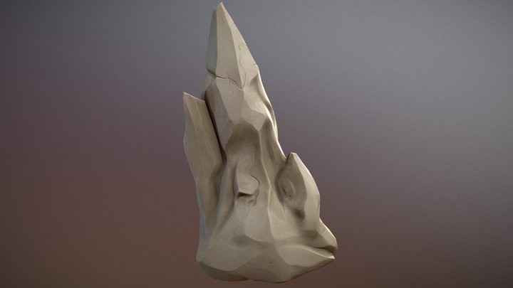 A Rock Straight From the UV Hell. 3D Model
