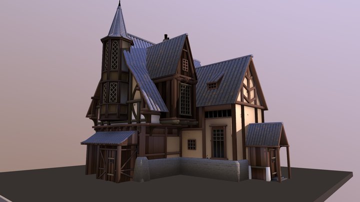 Medieval house - full modelling practice 3D Model