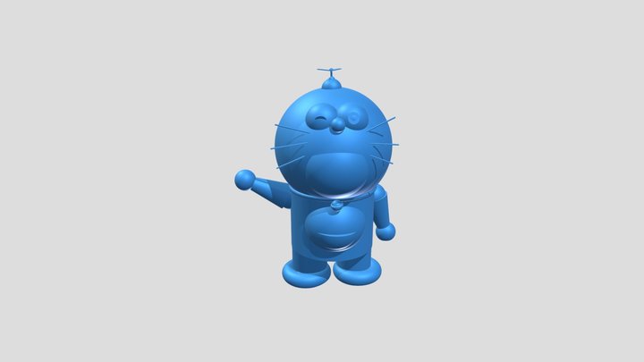 Doreamon Biru 3D Model