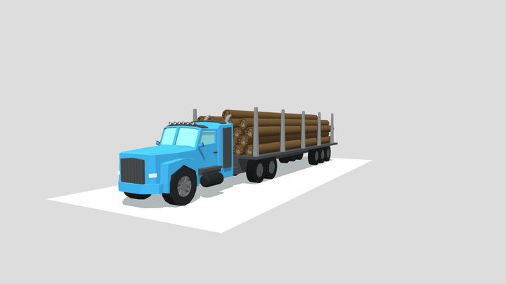 Tinder Truck-Low poly 3D Model