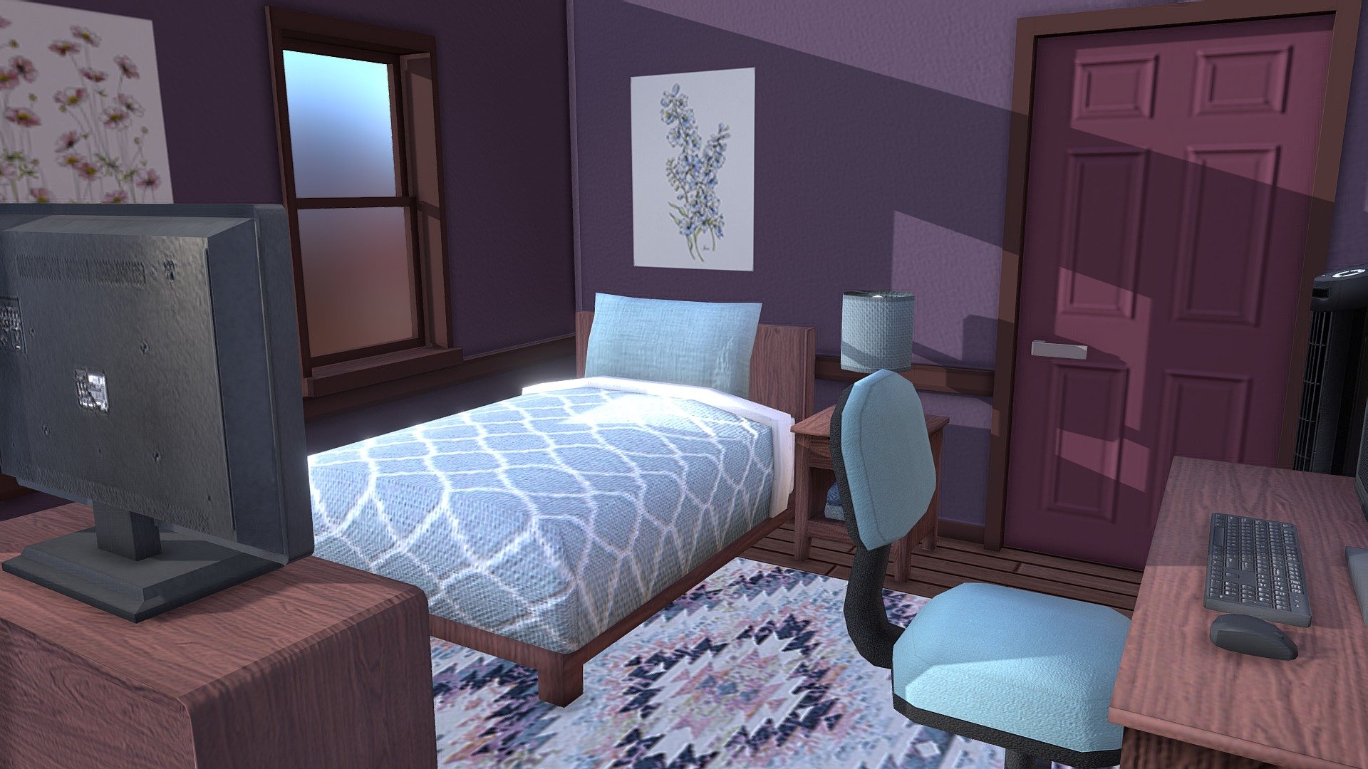 Final Bedroom - Download Free 3D model by jspurlin [9ba0dcf] - Sketchfab