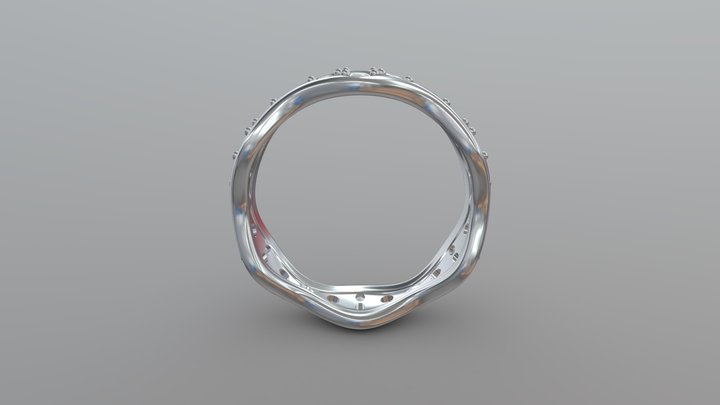 JVJEWEL-Venas Group Ring 3D Model