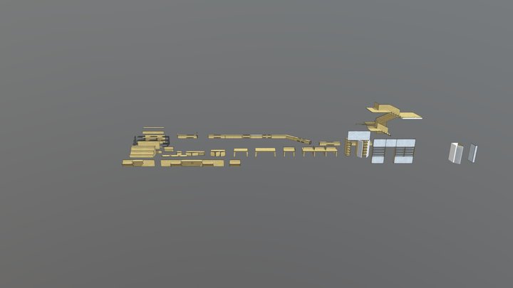Мебель офис 3D Model