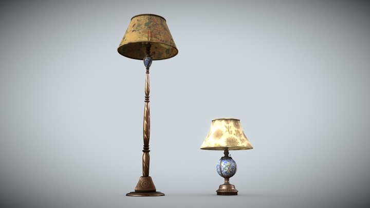 Vintage lamps 3D Model