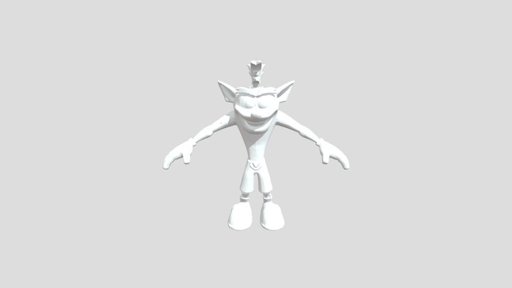Crash Bandicoot Untextured 3D Model