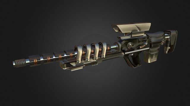 Gauss Sniper Rifle 3D Model