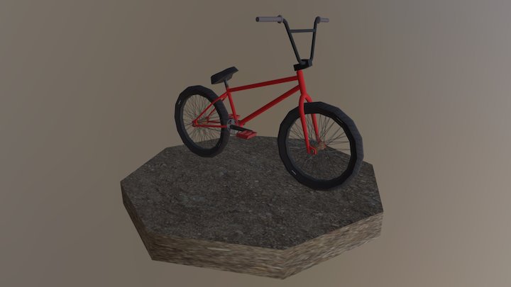 BMX low-poly 3D Model