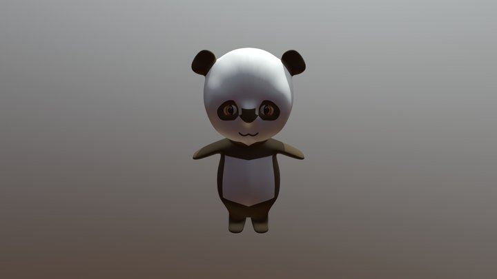 Panda Kid 3D Model
