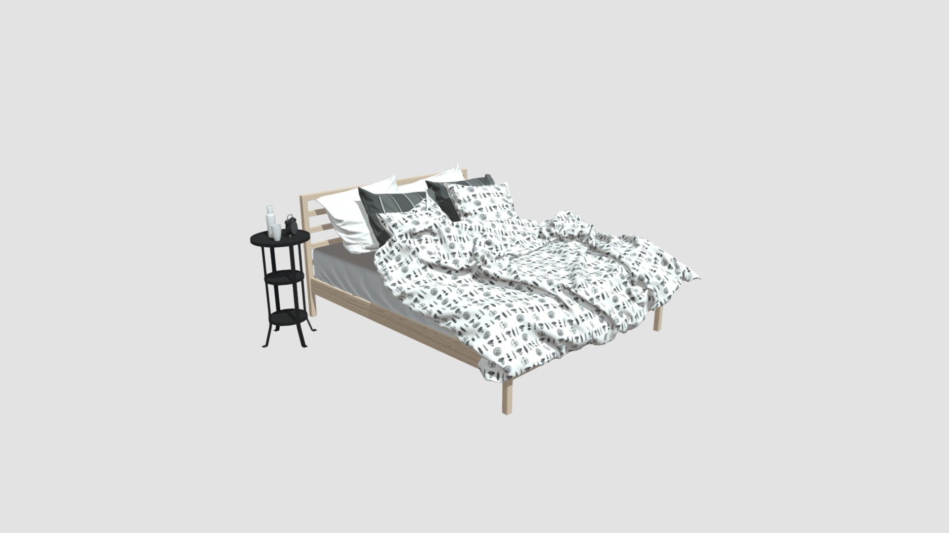 Bed Buy Royalty Free 3d Model By Evermotion [9ba885f] Sketchfab Store